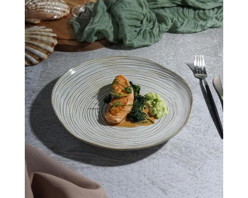 Тарелка 25 см h3 см Gray Whirlpool Frutti di Mare P.L. [4]