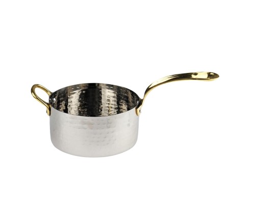 Кастрюля сотейник для подачи 14,9 см h6,5 см 1100 мл Dents нерж. 2 ручки золото P.L. Proff Cuisine