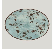 Тарелка RAK Porcelain Peppery овальная плоская 36*27 см, голубой цвет