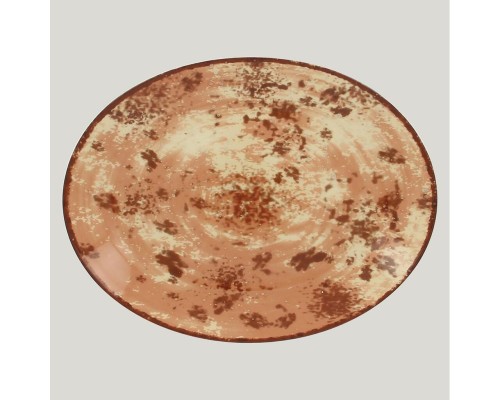 Тарелка RAK Porcelain Peppery овальная плоская 26*19 см, красный цвет