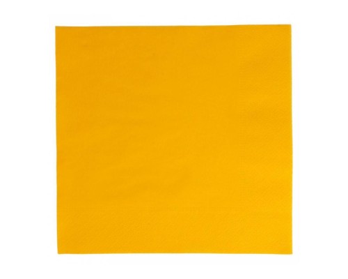 Салфетка бумажная двухслойная желтая, 40*40 см, 100 шт