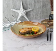 Салатник 1275 мл d 29,1 см h5,6 см Light Brown Crush Spots Frutti di Mare P.L. [1]