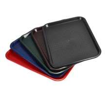 Поднос 44,5*34,5*2,5 см черный Fast-Food пластик P.L.- Barbossa