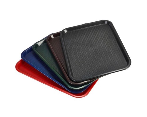 Поднос 44,5*34,5*2,5 см черный Fast-Food пластик P.L.- Barbossa