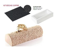 Форма кондитерская Silikomart KIT BUCHE COFFEE, силикон, 25*9*7 см, Италия