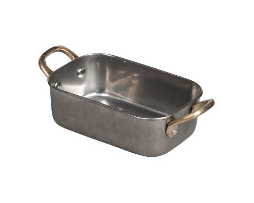 Сковорода для подачи 14,3*9,4 см h4,7 см 500 мл прямоуг. Vintage нерж. 2 ручки P.L. Proff Cuisine