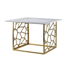 Подставка фуршетная стойка 35*35 см h30 см + блюдо 45*45 см акрил Gold P.L.