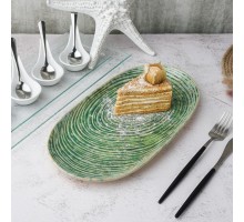 Блюдо овальное 33*17 см h2 см Green Frutti di Mare P.L. [1]