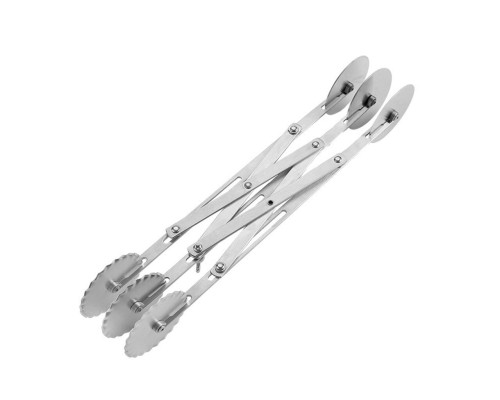 Нож роликовый для теста двухсторонний, раздвижной, 6 лезвий, 24 см P.L. Proff Cuisine