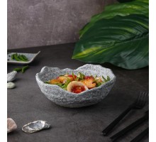 Салатник 290 мл 17*14 см h6,5 см Wave Up Stone Crush Untouched Taiga P.L. [1]