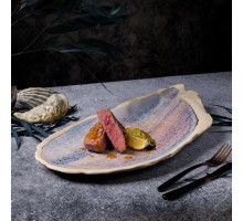 Блюдо овальное 51,8*23,5 см h3,5 см Light Purple Shell Northern Blue Frutti di Mare P.L. [1]