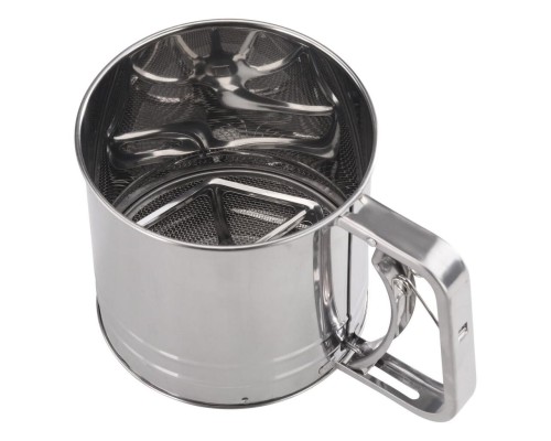 Сито  12,2 см кружка h12,4 см с механизмом нерж. мелкая сетка P.L. Proff Cuisine