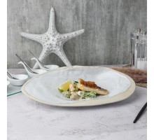 Блюдо овальное 32,5*20 см h6,5 см 100 мл Gray Shell Frutti di Mare P.L. [1]