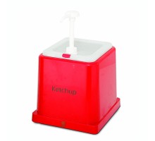 Емкость для соуса "Кетчуп" диспенсер 2000 мл 21,2*22,8 см h22,3 см красная KAPP