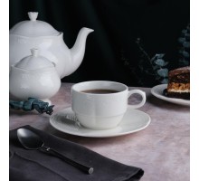 Чайная пара 200 мл белая d 8,6 см h6,1 см Aristocrat Stackable Noble [6]