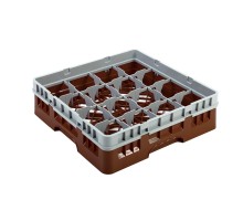 Кассета для мойки посуды 16 ячеек (размер ячейки 50*50*143 мм) коричневая P.L. Proff Cuisine