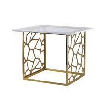 Подставка фуршетная стойка 35*35 см h40 см + блюдо 45*45 см акрил Gold P.L.