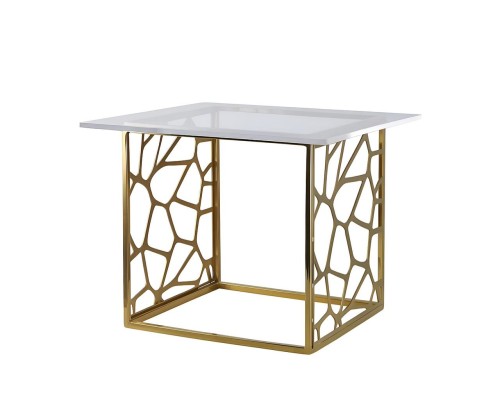 Подставка фуршетная стойка 35*35 см h40 см + блюдо 45*45 см акрил Gold P.L.