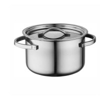 Кастрюля для подачи 9/6,8 см h6 см 240 мл круглая с крышкой нерж. P.L.