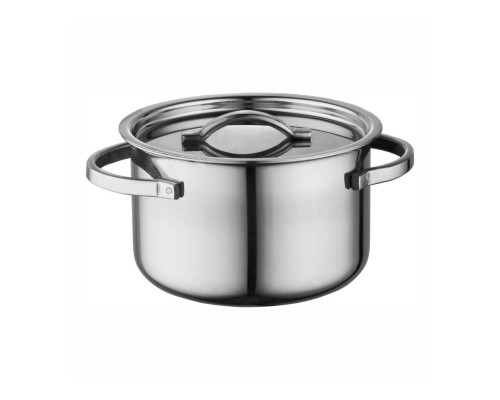 Кастрюля для подачи 9/6,8 см h6 см 240 мл круглая с крышкой нерж. P.L.