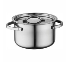 Кастрюля для подачи 11/8 см h6,5 см 430 мл круглая с крышкой нерж. P.L.