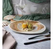 Блюдо овальное 32,5*20 см h7 см 100 мл Pearl Shell Frutti di Mare P.L. [1]