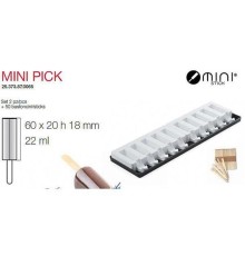 Форма кондитерская Silikomart MINI PICK, ячейки 6*2 см, h 1,8 см, силикон, Италия