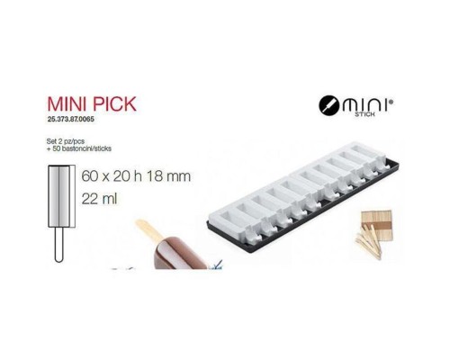 Форма кондитерская Silikomart MINI PICK, ячейки 6*2 см, h 1,8 см, силикон, Италия