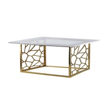 Подставка фуршетная стойка 35*35 см h20,2 см + блюдо 45*45 см акрил Gold P.L.