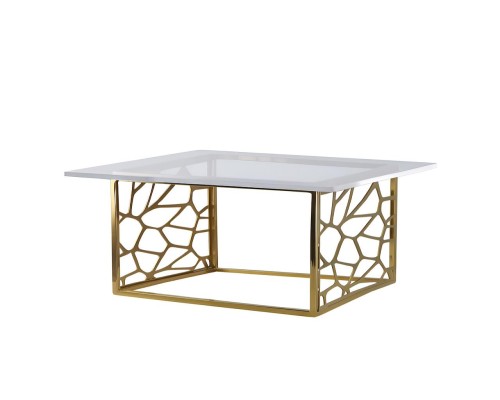 Подставка фуршетная стойка 35*35 см h20,2 см + блюдо 45*45 см акрил Gold P.L.