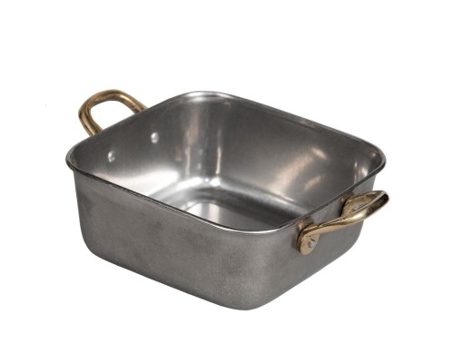 Сковорода для подачи 14*14 см h5,7 см 850 мл квадратная Vintage нерж. 2 ручки P.L. Proff Cuisine