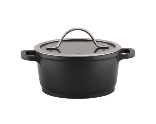 Кастрюля  1,5 л, 17*8,5 см с крышкой New Kitchen Standard алюм. с антиприг. покрытием ИНДУКЦИЯ P.L.