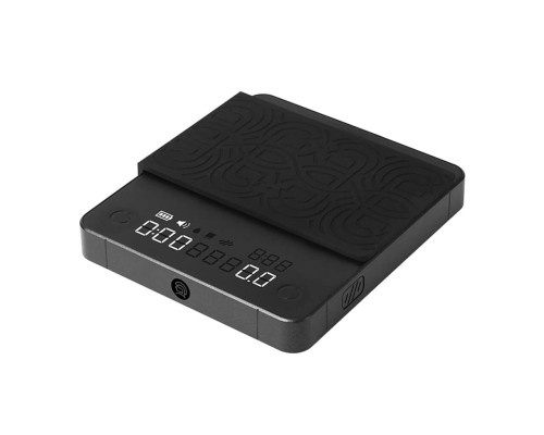 Весы кофейные портативные MINI SCALE (POUR-OVER&ESPRESSO) черные 0,2-2000гр батарея 1800mAH ZeroHero
