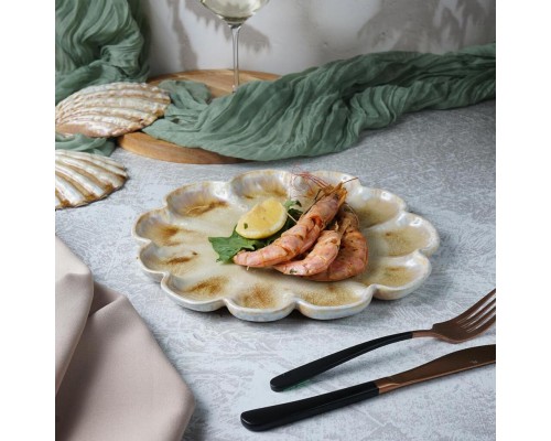 Блюдо круглое d 26 см h2 см Pearl Shell Frutti di Mare P.L. [4]