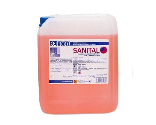 Sanital Econobel гель для чистки сантехники и кафеля, 5 л
