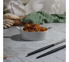 Блюдо овальное 15*8 см h4 см 200 мл Gray Oval Bucket с ручками Frutti di Mare P.L. [1]