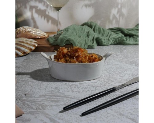 Блюдо овальное 15*8 см h4 см 200 мл Gray Oval Bucket с ручками Frutti di Mare P.L. [1]