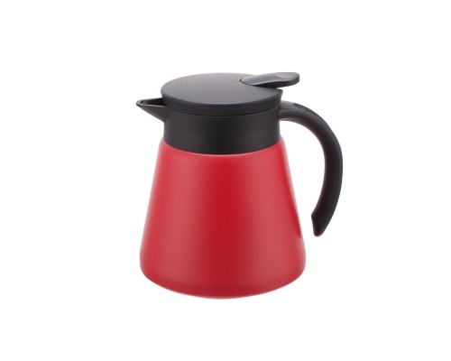 Кофейник-термос 0,6 л d 11,8 см h15,5 см красный нерж. SUNNEX