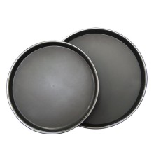 Поднос прорезиненный 40 см круглый черный пластик P.L. - BarWare