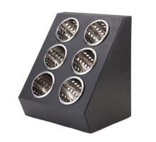 Контейнер для столовых приборов 6 отд., пластик 35*40*29 см нерж. стаканы P.L. Proff Cuisine