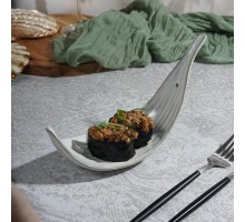 Блюдо для подачи 22*7,5 см h13 см Gray Leaf Frutti di Mare P.L. [1]