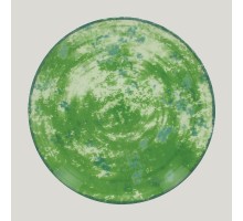 Тарелка RAK Porcelain Peppery круглая плоская 15 см, зеленый цвет