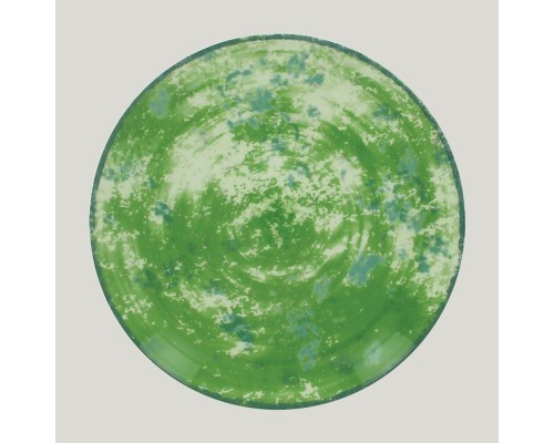 Тарелка RAK Porcelain Peppery круглая плоская 15 см, зеленый цвет