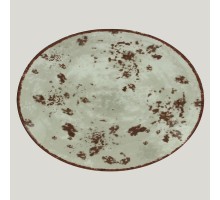Тарелка RAK Porcelain Peppery овальная плоская 36*27 см, серый цвет