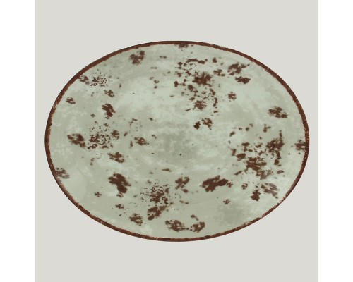 Тарелка RAK Porcelain Peppery овальная плоская 36*27 см, серый цвет