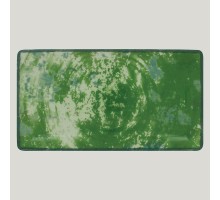 Тарелка RAK Porcelain Peppery прямоугольная плоская 33*18 см, зеленый цвет