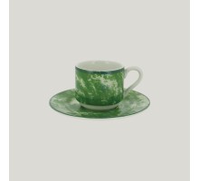 Блюдце RAK Porcelain Peppery круглое 13 см, зеленый цвет (для чашки 90 мл)