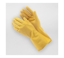 Перчатки желтые латекс, р-р S
