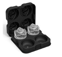 Форма для льда "Роза" 4 ячейки d6 см силикон P.L.- Barbossa