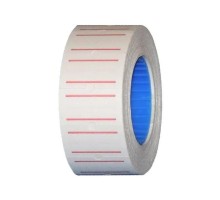 Лента белая с красной полосой прямоуг. 10 рулонов 21,5*12 мм (рулон/600 наклеек) P.L. LINGER